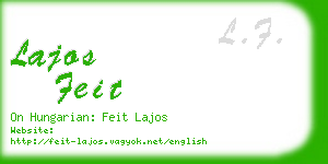 lajos feit business card